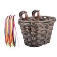 thumbnail image 3 of Baoblaze Bike Basket with 2 Straps Carrier Basket for Sports Cycling Shopping Dark Brown, 3 of 8