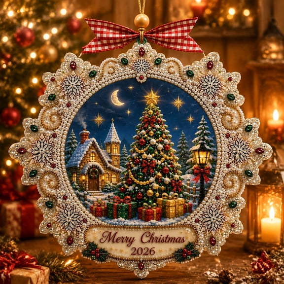 Christmas Pearl Diamond Painting Suncatcher Kit for Adults