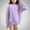 Purple, variant on Bnwani Toddler Girl Sweatshirt Cotton Crew Neck Long Sleeve Winter Sports Thin Sweatshirt Plain Tops Pullover