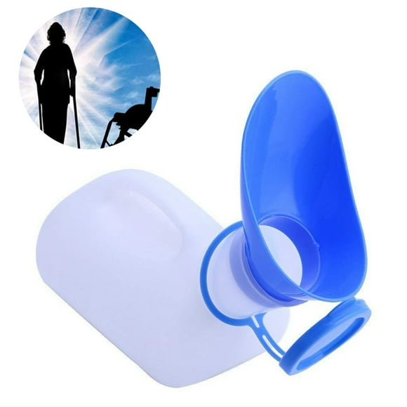 Unisex potty urinal for cars, Toliet urinal for men and women, bed pans pee bottle, with lid and funnel, car toilet mobile toilet portable urinal for camping outdoor travel