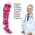 thumbnail image 5 of Cancer Awareness Compression Socks - Knee High Socks for Running - 3 Pair, 5 of 7