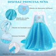 thumbnail image 2 of Disfraz de Princesa para Niñas YANSION Vestido de Princesa con Peluca Corona Cetro Guantes y Accesorios Fiesta de Cumpleaños Cosplay Halloween Carnaval Navidad Talla 120cm, 2 of 7
