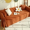 thumbnail image 6 of Dowbom Soft Sofa Cover,1-Piece Sofa Slipcover Towel Universal Non-slip Furniture Protector Full size thick Dust-Proof Jacquard Couch Cover for Living Room Bedroom-180x180cm-orange, 6 of 8