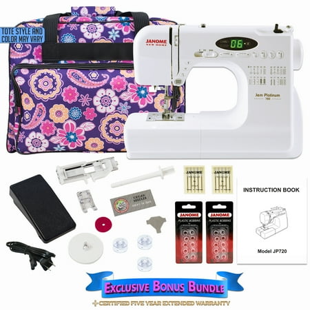 Janome New Home JNH720 Jem Sewing Machine with Exclusive Bonus Bundle