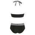 thumbnail image 6 of USSUMA Plus Size Swimsuit for Women Bikini Swimsuits High Waisted Simple Womens Bikini for Casual Black Festival Gift, 6 of 9
