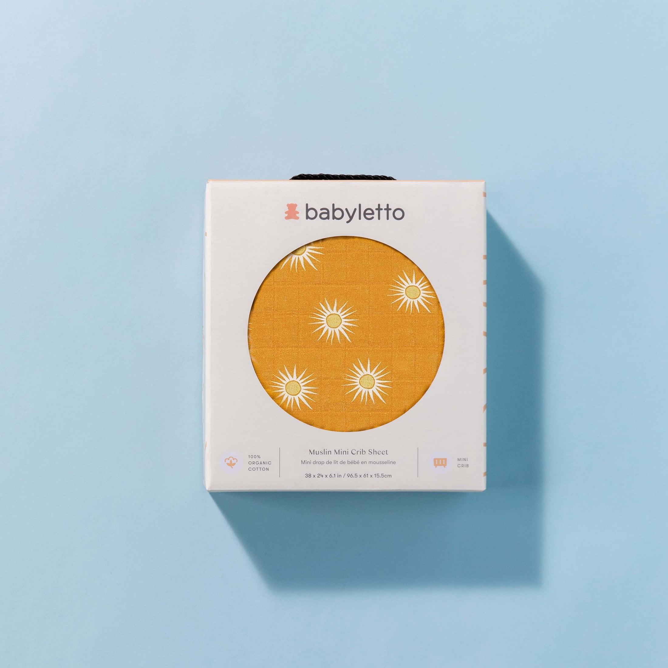 Babyletto Mini Crib Sheet in GOTS Certified Organic Muslin Cotton