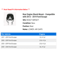 thumbnail image 2 of Rear Engine Shock Mount - Compatible with 2013 - 2019 Ford Escape 2014 2015 2016 2017 2018, 2 of 2