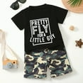 thumbnail image 6 of Gerichy Baby Toddler Boys Shorts CLothes Set, 0 6 12 18 24 Months 2T 3T Short Sleeve Cartoon Letter Print T-shirt with Elastic Waist Shorts Summer Outfit Sports Two Piece Set For Kids, 6 of 6