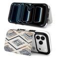 thumbnail image 4 of Geometric Beige Blue Rug Leather Wallet Case for iPhone13 pro Wallet Case Card Holder Flip, 4 of 8