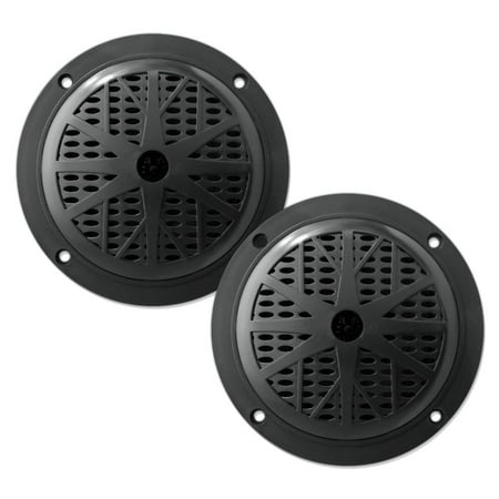 2) New PYLE PLMR51B 5.25" 200 Watt Marine/Boat Full-Range Audio Speakers Stereo