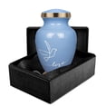 thumbnail image 1 of Pequeña Urna Memorial Trupoint con Paloma del Amor Azul Claro, 1 of 7