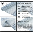 thumbnail image 4 of Home Weavers 100% Cotton Gradation Collection Bathroom Rug s | Bathroom Decore | Washable Rug | Bathroom Mat | Kitchen Rug | Bathroom Rug Set | Bath Mat Set | Bath Floor Mat Non Slip, 17"x24", Blue, 4 of 5