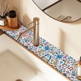 thumbnail image 2 of Yayeee Faucet Mat for Kitchen Sink 30" Diatomite Long Splash Guard Pad, Doodle Pattern, 2 of 7