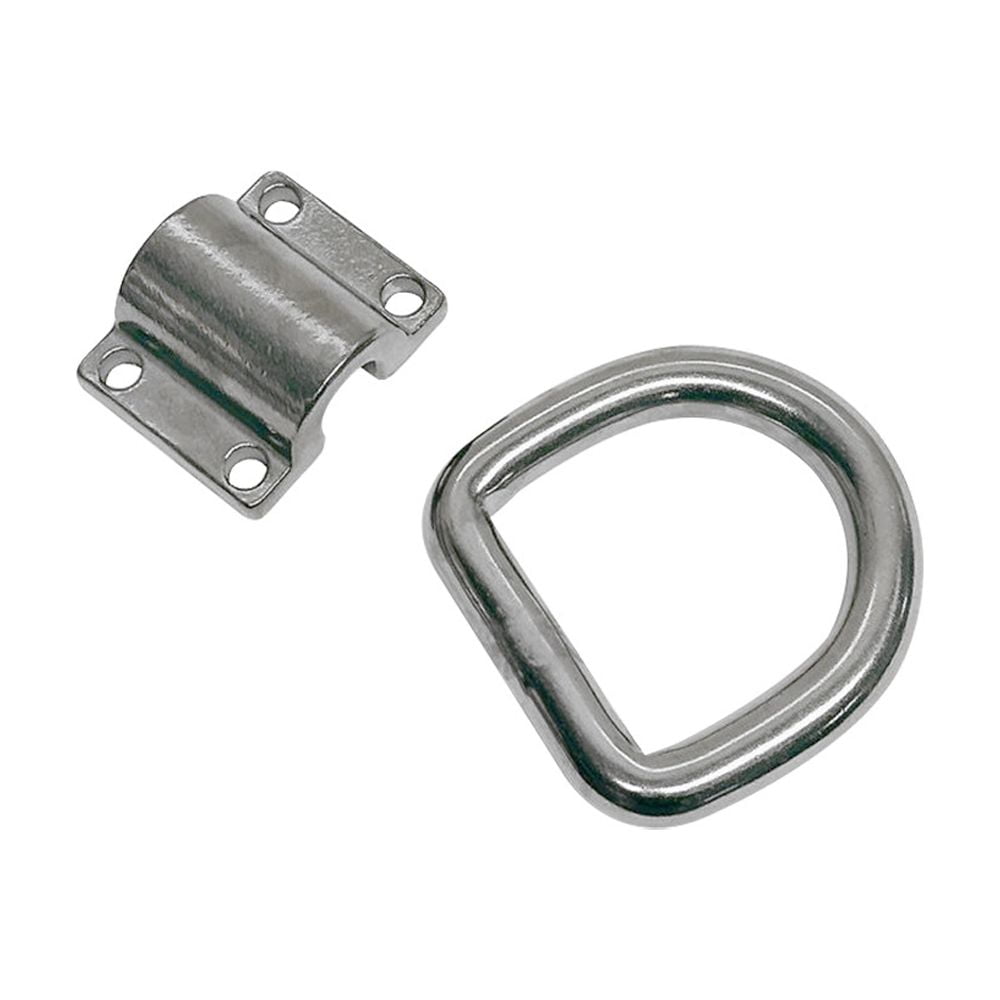 Marine Stainless Steel 3/4" Bolt-On Lashing Ring D-Ring Anchor Tie Down 4 Pcs