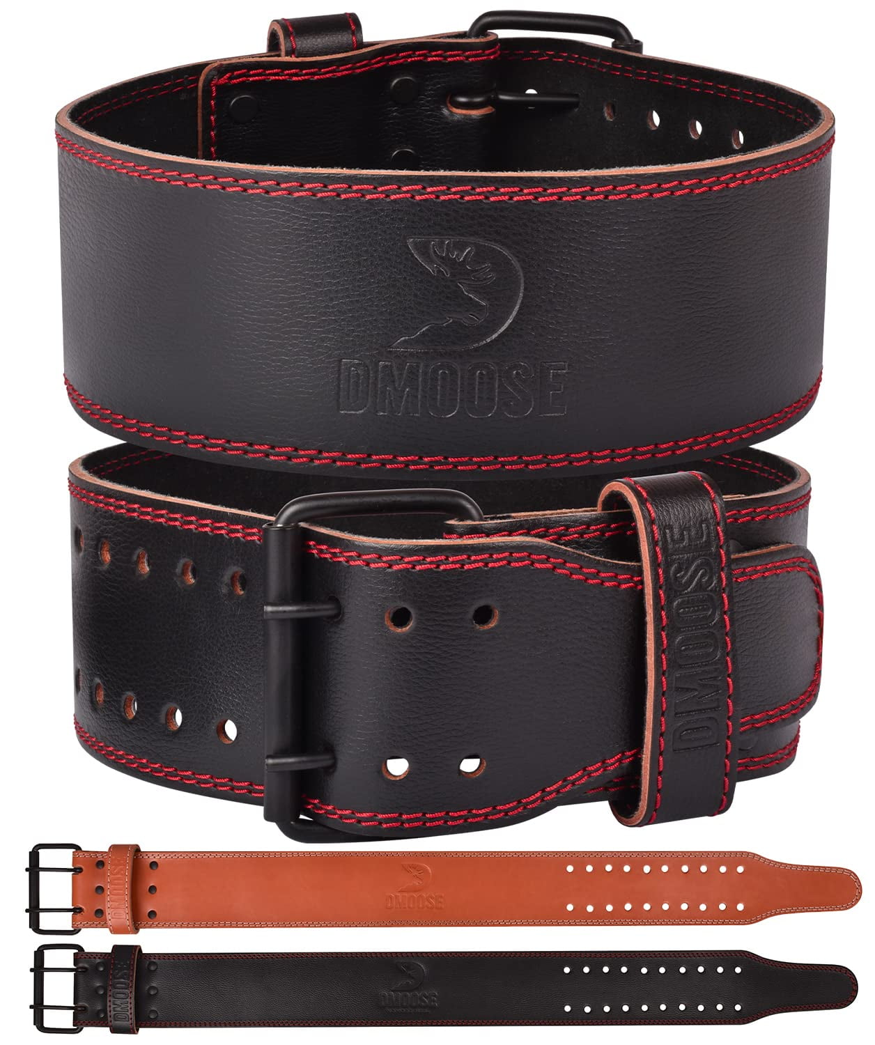 DMoose 6 Leather Weightlifting Belt Black XL (39 - 41 in)