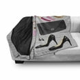 thumbnail image 3 of Heels and Dresses Soft Flannel Fleece Throw Blanket, Black Smart Cocktail Dress Perfume Make up Clutch Bag, Cozy Plush for Indoor and Outdoor Use, 60" x 80", Pale Brown Pale Pink, by Ambesonne, 3 of 6