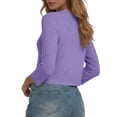 thumbnail image 6 of LIaqionyy Cardigan for Women Summer Lightweight Beach Cover up Dress Tie Front 3/4 Sleeve Cropped Cardigans, 6 of 7