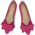 thumbnail image 7 of Womens Ballet Flats Shoes Comfortable Pointy Toe Suede Pink Dressy Shoes Wedding Size 7.5, 7 of 7