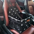 thumbnail image 1 of SWIHELP Asiento de coche para perros, asiento elevador portátil para mascotas con correa de seguridad con clip y tubo de soporte de PVC, anticolapso, perfecto para mascotas pequeñas, 1 of 5
