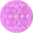 thumbnail image 1 of Ahgly Company Indoor Round Oriental Purple Traditional Area Rugs, 6' Round, 1 of 4