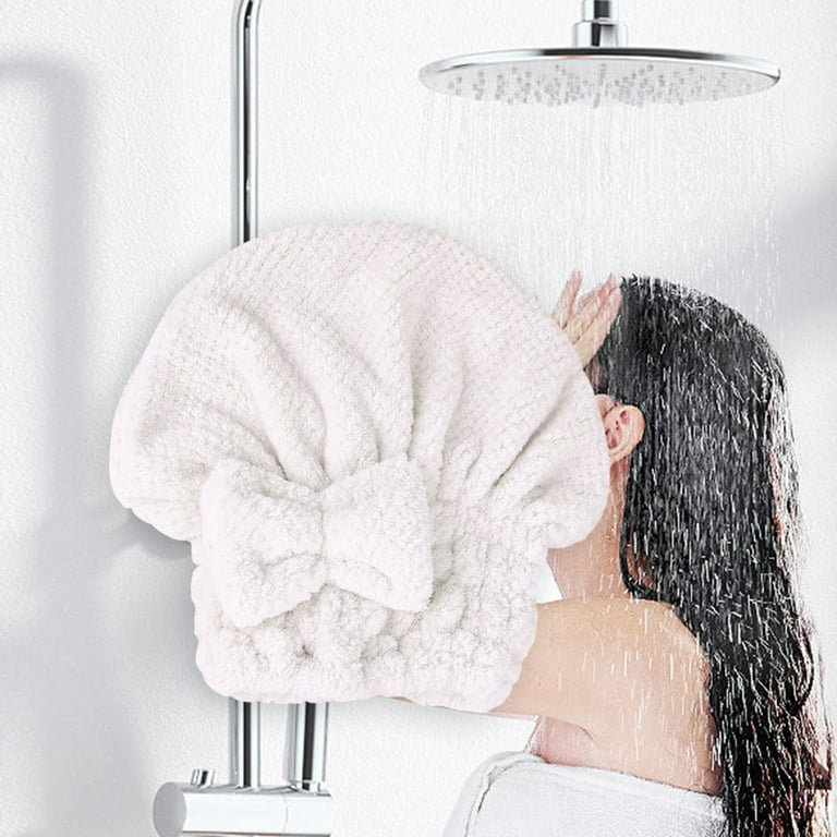 Toalla seca para el cabello, toalla de microfibra para el  cabello, toallas para el cabello para mujeres, toalla de pelo seco con  botones, toalla de secado rápido para cabello rizado, largo