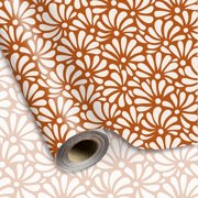Cielito Lindo Wrapping Paper -Mini Roll- 17 In x 32.8 Ft Platos De Barro Terracotta Flower Gift Wrap Paper for Mexican Fiesta Cinco de Mayo Party Wrapping Supplies