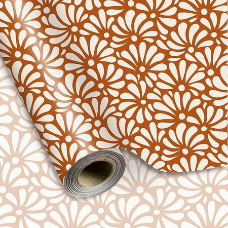 Cielito Lindo Wrapping Paper -Mini Roll- 17 In x 32.8 Ft Platos De Barro Terracotta Flower Gift Wrap Paper for Mexican Fiesta Cinco de Mayo Party Wrapping Supplies