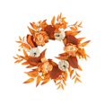 thumbnail image 4 of Corona de otoño artificial para puerta de otoño, decoración realista para porche, pared, Halloween, granja, regalo de inauguración de la casa, 4 of 9