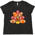 thumbnail image 3 of Inktastic Thanksgiving Cute Football Turkey Women's Plus Size T-Shirt, 3 of 5