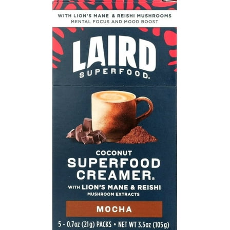 Laird Superfood Mocha Coconut Superfood Creamer (5) 0.7oz Packs