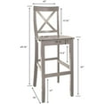 thumbnail image 6 of Crosley Furniture 30" Wood X Back Bar Stool in Mahogany (Set of 2), 6 of 8