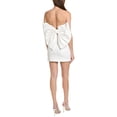 thumbnail image 2 of Toccin womens  Draped Bow Mini Cocktail Dress, 12, White, 2 of 2