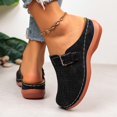 thumbnail image 6 of Purcolt Clogs for Women Comfortable Casual Hollow-out PU Leather Closed Round Toe Arch Support Slip On Flat Shoes Lightweight Memory Foam House Shoes with Buckle, 6 of 9