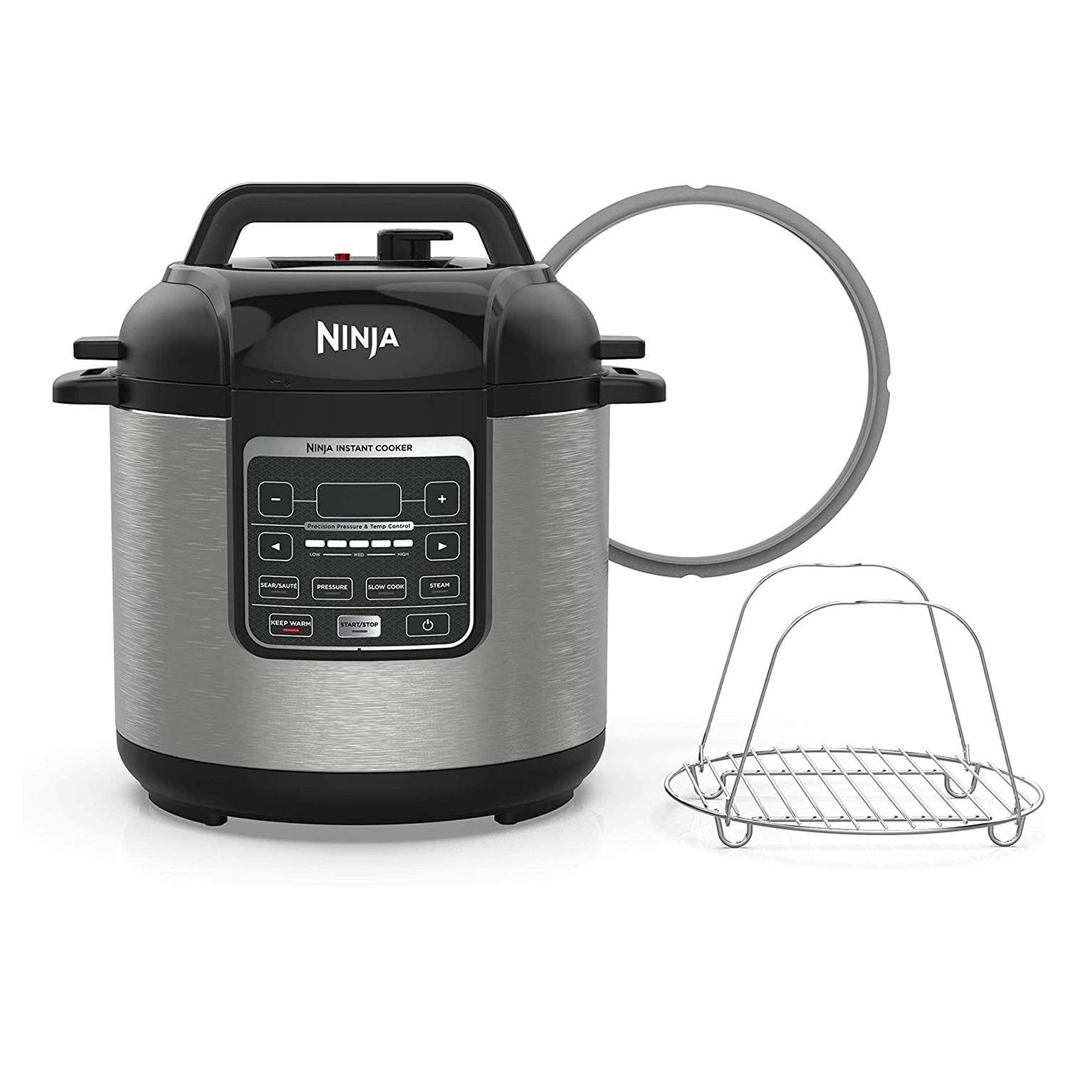 Ninja PC101 Instant 1000 Watt Pressure Slow Multi Cooker and Steamer, Black