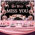 thumbnail image 4 of 8x6FT We Will Miss You Backdrop Black Pink Glitter Balloon Going Away Party Background Congrats Retirement Farewell Anniversary Party Decorations Vinyl, 4 of 7