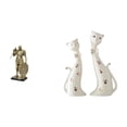 thumbnail image 1 of Figura decorativa de escritorio: Caballero, Caballero, Gato. Escultura de pareja de gatos. Material: Resina y cerámica. Ideal para el hogar y la ofici, 1 of 8