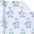 thumbnail image 3 of Baby Boy Wrapping Paper - Mini Roll - 17 Inch X 33 Feet - Adorable Blue Elephant Design for Baby Shower, Party, Holiday, 3 of 4