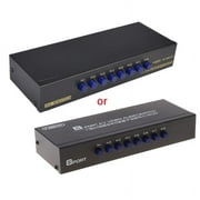 8-Way AV Switch RCA Switcher 8 in 1 out Composite Video L/R Selector Box for DVD STB Game Consoles