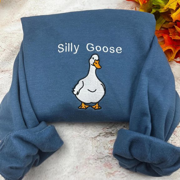 Silly Goose Embroidered, Sweatshirt