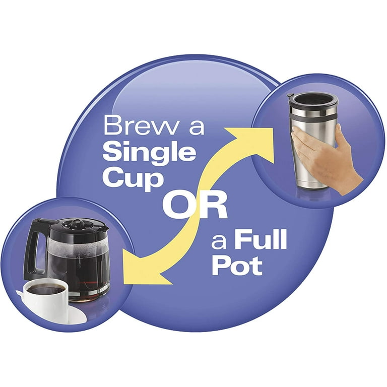 Hamilton Beach 49902 FlexBrew Trio 2-Way Coffee Maker, Compatible with  K-Cup Pods or Grounds, Combo, Single Serve & Full 12c Pot, Black - Fast  Brewing in 2023