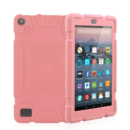 TSV Shockproof Soft Silicone Rugged Case Cover for Amazon Kindle Fire 7 2017 7th