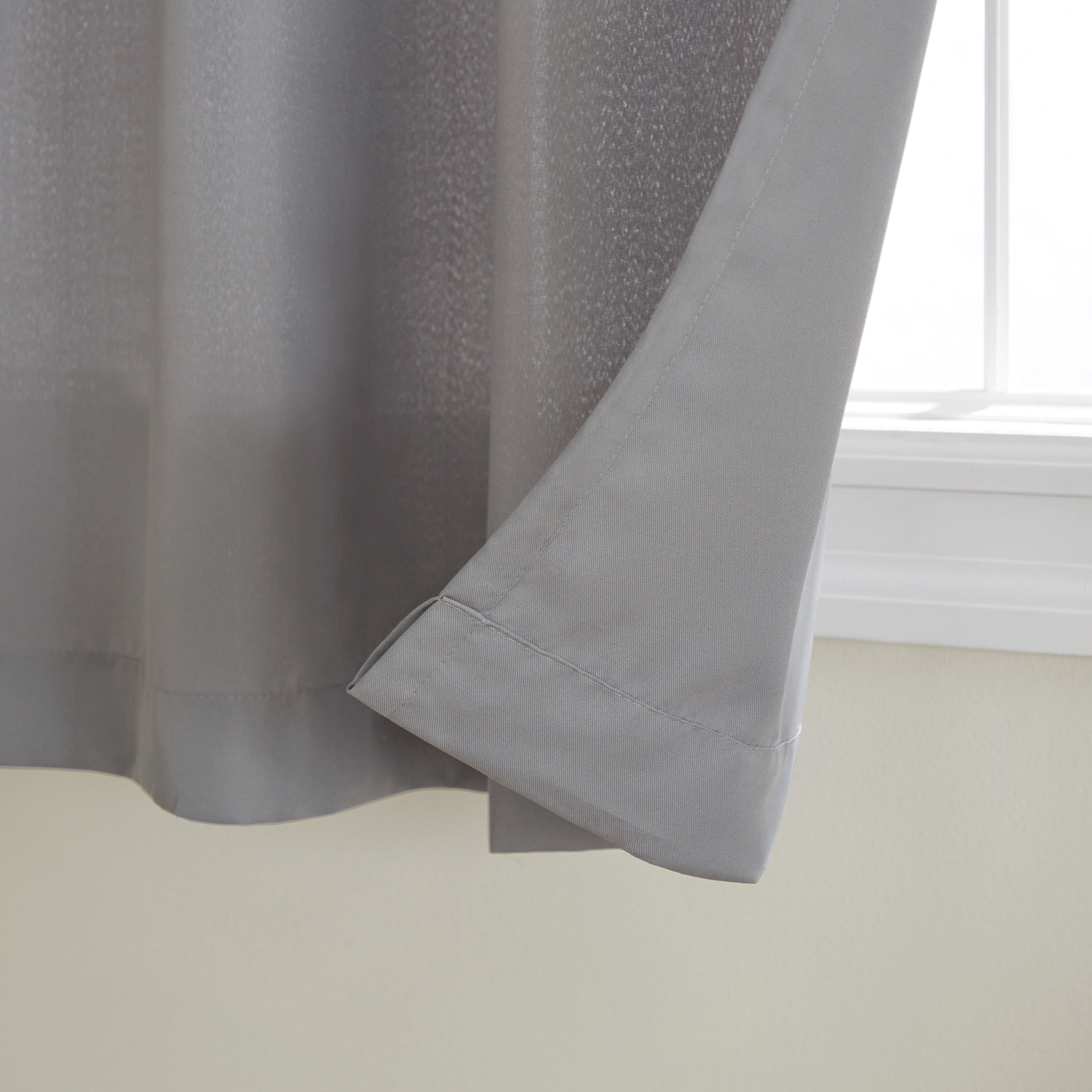 TOWN & COUNTRY BASICS Cabana Solid Heavyweight Indoor Outdoor Curtains, Light Filtering Opacity with Grommet Top, Water Repellent, 2-Pack Set, 54"x84", Medium Grey
