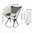 thumbnail image 3 of Silla plegable portátil para exteriores, taburete de camping plegable, asiento compacto y portátil con bolsa de transporte para senderismo, vigilia y viajes, color negro., 3 of 5