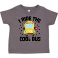 thumbnail image 3 of Inktastic I Ride the Cool Bus with Yellow Bus Boys or Girls Toddler T-Shirt, 3 of 5