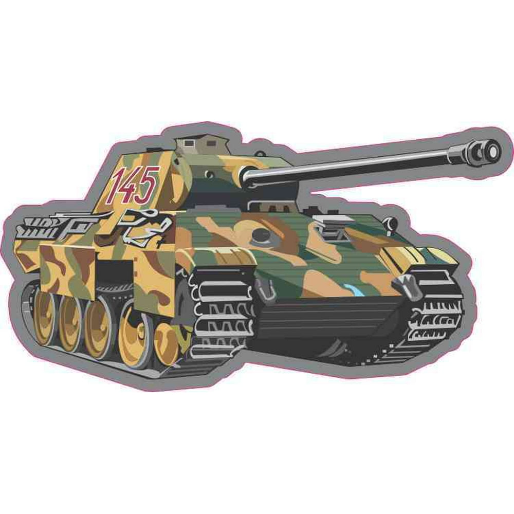 5in x 2.5in Military Tank Bumper Sticker Decal Car Window Stickers