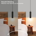 thumbnail image 3 of 1-Light Black Pendant Light, LED Modern Pendant Light Fixtures for Kitchen Island, Dining Room, Lounge, Vintage Height Adjustable Hanging Lights, E26 Base (Not Included Bulbs), 3 of 6