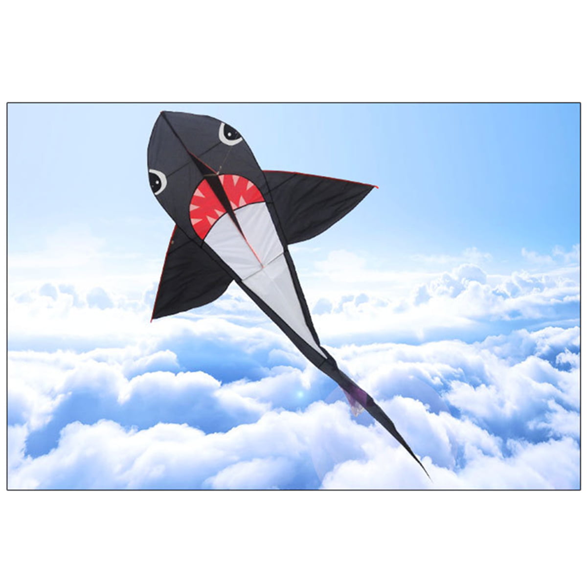 Large  Kids Children Cartoon Flying Shark Kite Child Outdoor Sport Toy Gift / 