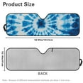 thumbnail image 5 of Uorisanigo Windshield Sun Shade Cover for Jeep Wrangler JK JKU JL JLU 1997-2025 & Jeep Gladiator JT 2020-2024 Blue Tie Dye Car Sunshade Sun Visor Blocks UV Rays and Keep Vehicle Cool, 5 of 7