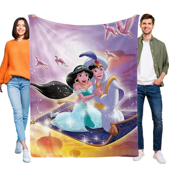 Jasmín (Aladdin) anti-pilling, suave, ligera, esponjosa y acogedora de lujo para hogar y cocina – Perfecta para niños y adultos,130X150cm