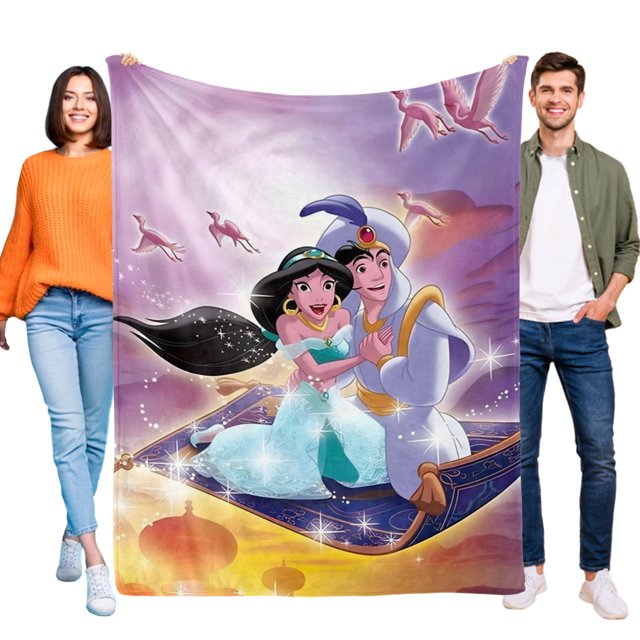 Jasmín (Aladdin) anti-pilling, suave, ligera, esponjosa y acogedora de lujo para hogar y cocina – Perfecta para niños y adultos,130X150cm